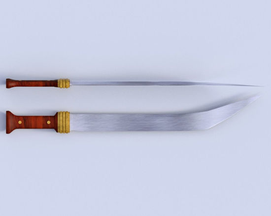Picture of Roman Gladiator Sica Sword Model Poser Format