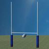 Picture of Rugby Ball and Goal Models Poser Format