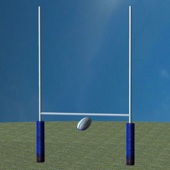 Picture of Rugby Ball and Goal Models Poser Format