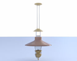 Saloon Oil Lamp Ceiling Fixture Model Poser Format