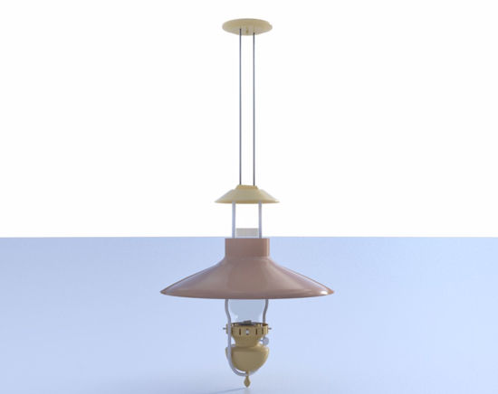 Picture of Saloon Oil Lamp Ceiling Fixture Model Poser Format