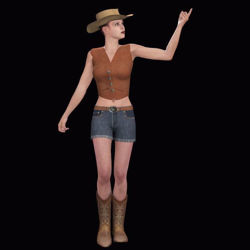 Sassy Cowgirl Outfit for DAZ Victoria 4