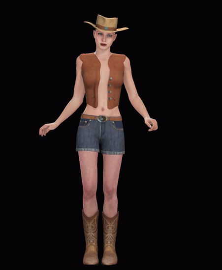 Picture of Sassy Cowgirl Outfit for DAZ Victoria 4