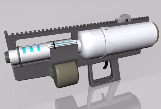 Picture of Sci-Fi Assault Rifle Weapon Model FBX Format