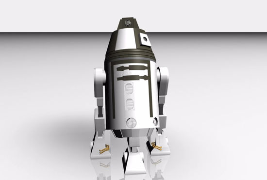 Picture of Sci-Fi Personal Droid Model with Movements Poser Format