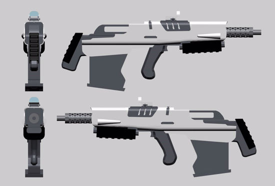 Picture of Sci-Fi Rifle Weapon Model 2 FBX Format