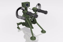 Sci-Fi Sentry Weapon Model FBX Format