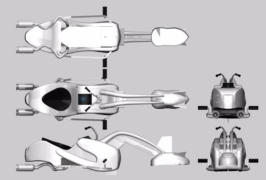 Picture of Sci-Fi Swoop Bike Model FBX Format