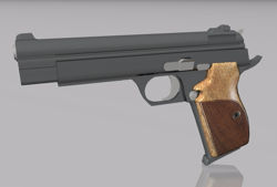 Sig Sauer P210 Pistol Model FBX Format