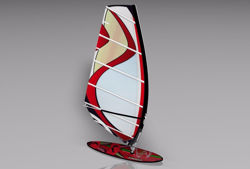 Windsurfer Board Model FBX Format
