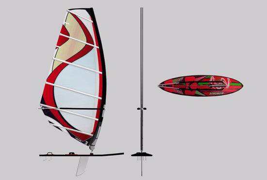 Picture of Windsurfer Board Model FBX Format