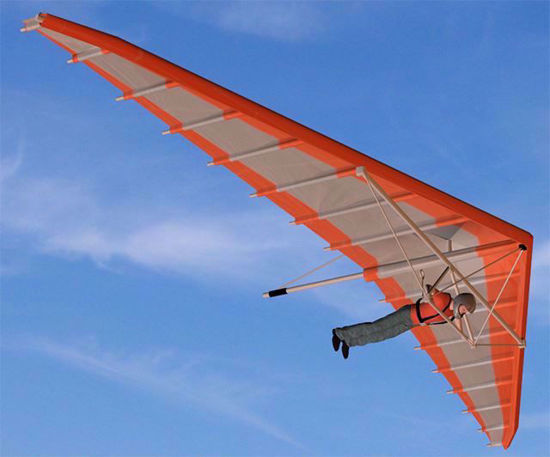Picture of Hang Glider and Helmet Models Poser Format