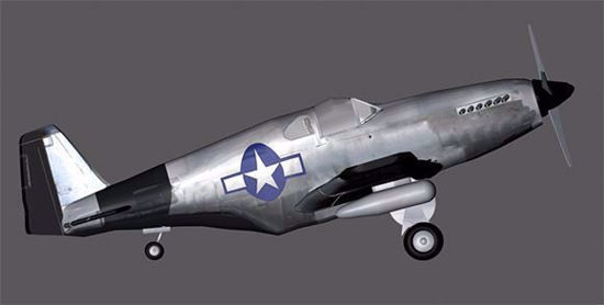 Picture of P-51 Mustang Fighter Plane Model Poser Format