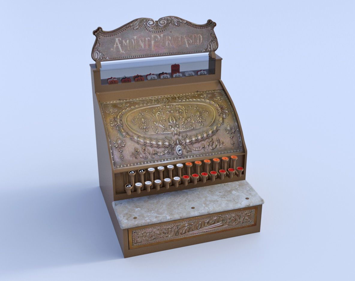 1800 S Cash Register Model With 51 Movements Poser Format