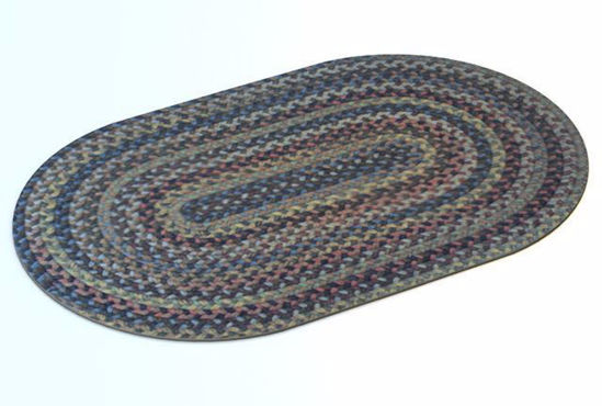 Picture of 1950's Era Woven Throw Rug Model Poser Format