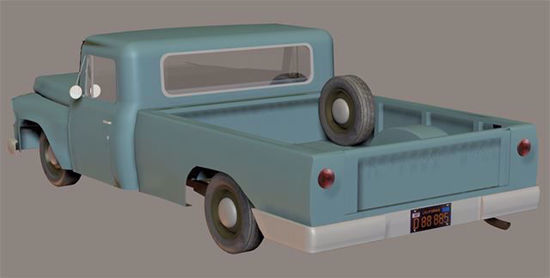 Picture of 1960's Farm Pickup Truck Model Poser Format