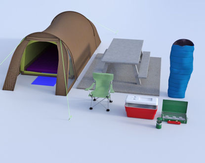 Picture of 7 Piece Camping Models Bundle Poser Format