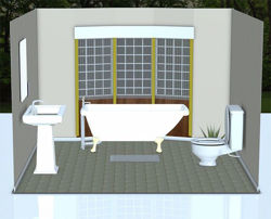 Bathroom Environment with Removable Walls Poser Format