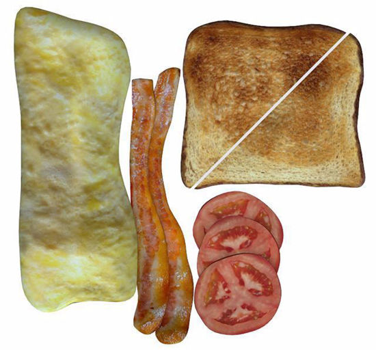 Picture of Breakfast Food Model Set 3 Poser Format