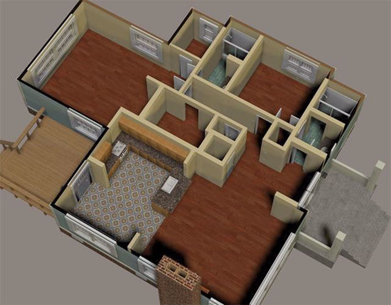 Picture of Bungalow House FBX Format