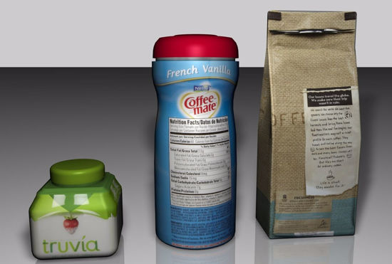 Picture of Coffee Bag and Condiment Container Models FBX Format