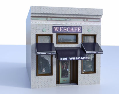 Picture of Coffee Shop Building Model FBX Format