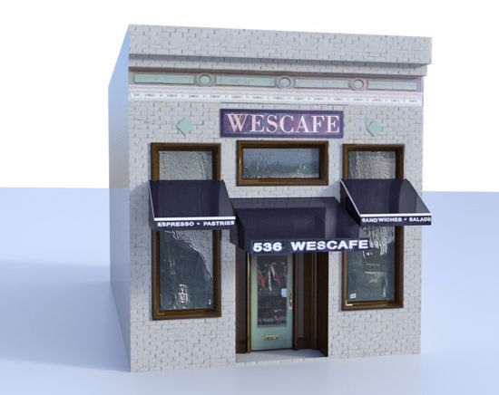 Picture of Coffee Shop Building Model FBX Format
