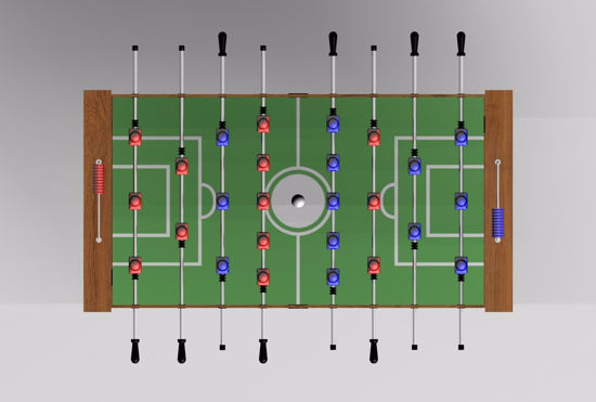 Picture of 3D Foosball Table Furniture Model FBX Format