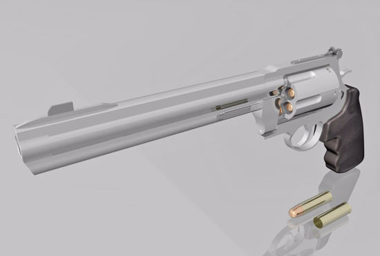Picture of 44 Magnum Pistol Weapon Model FBX Format