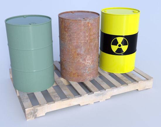 Picture of 55 Gallon Drums and Pallet Models Poser Format