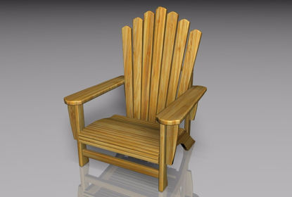 Picture of Adirondack Chair Furniture Model FBX Format