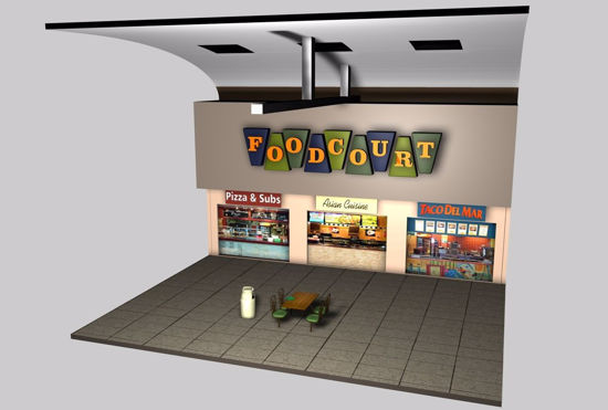 Picture of Mall Food Court Environment FBX Format