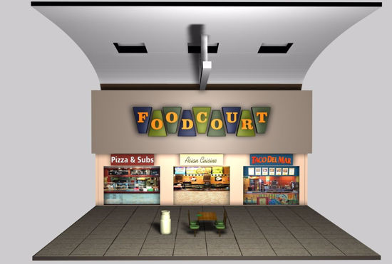 Picture of Mall Food Court Environment FBX Format