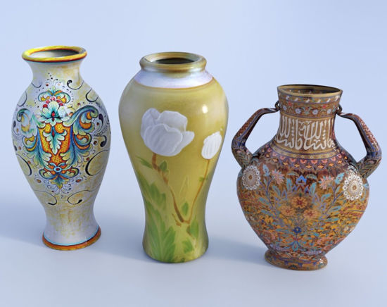 Picture of Antique Vase Model Set 1 Poser Format