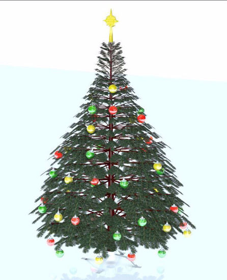 Picture of Artificial Christmas Tree Model Poser Format