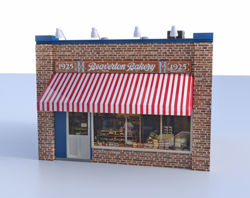 Bakery Shop Building Model FBX Format