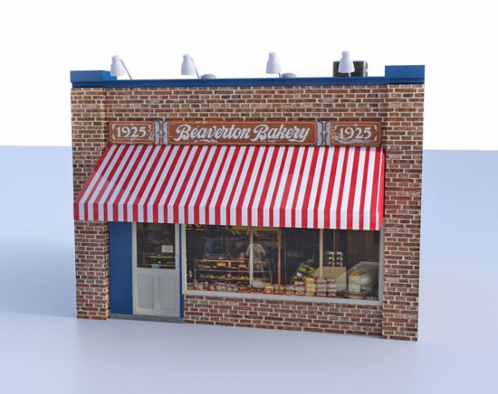 Picture of Bakery Shop Building Model FBX Format