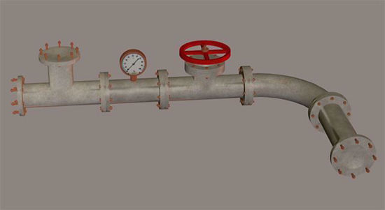 Picture of Modular Industrial Pipe Models Poser Format