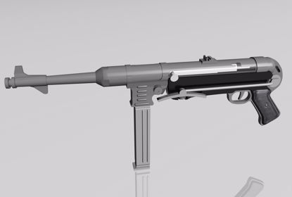 Picture of MP-40 Submachine Gun Weapon Model FBX Format