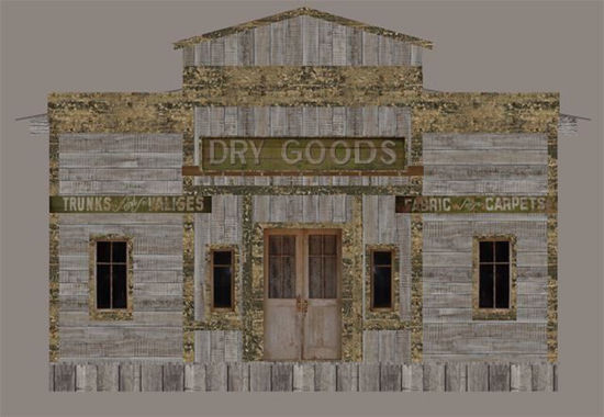 Picture of Old West Dry Goods Building Model FBX Format