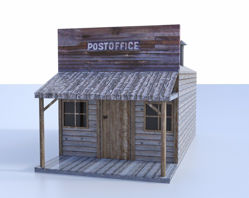 Old West Post Office Model Poser Format