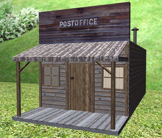Picture of Old West Post Office Model Poser Format