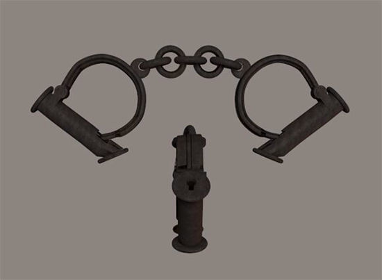 Picture of Old West Sheriff's Handcuffs Model Poser Format