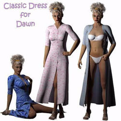 Classic Dress for Hivewire3D Dawn Figure