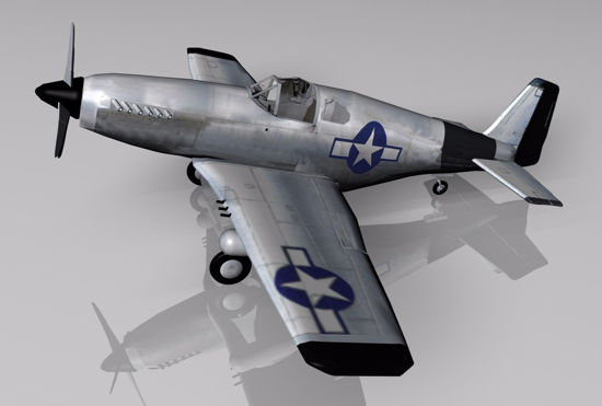 Picture of P-51 Mustang Fighter Plane Model FBX Format