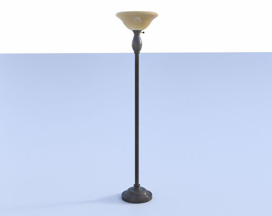 Picture of Contemporary Torchiere Lamp Model Poser Format