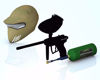 Picture of Paintball Gun and Helmet Models Poser Format