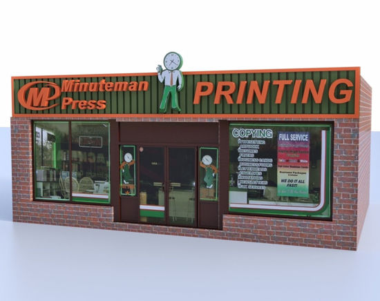 Picture of Print Shop Building Model FBX Format