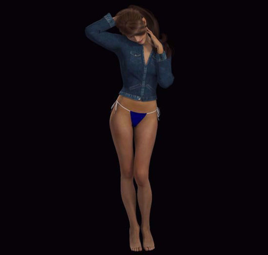 Picture of Dynamic Blue Jeans Jacket for Hivewire3D Dawn