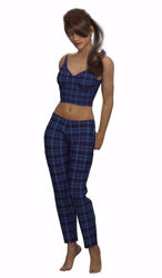 Dynamic Plaid Pajamas for Hivewire3D Dawn